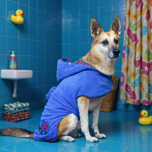 Peignoir pour chien Max et Molly I  Little Monsters Bleu